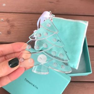 Tiffany&Co. Christmas Tree Crystal Glass Ornament